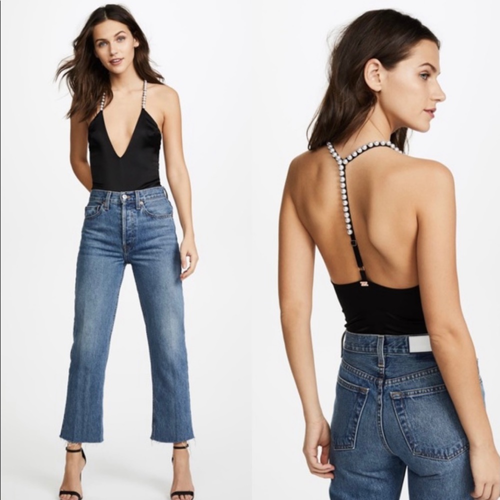 For Love and Lemons x Jamie King La Phoebe satin bodysuit NWT - Picture 3 of 10